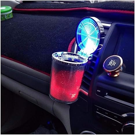 Amazon Co Jp 電子タバコダスト Ledライトのたばこシガー灰皿コンテナ煙灰シリンダーが付いている車灰皿カップホルダー収納カップオートアクセサリースモーク 車用 灰皿 ホーム キッチン
