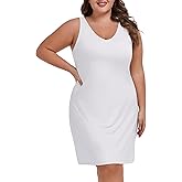 MANCYFIT Plus Size Slip Tank Slip Dress Full Slip for Women Underdress Cami Nightgown