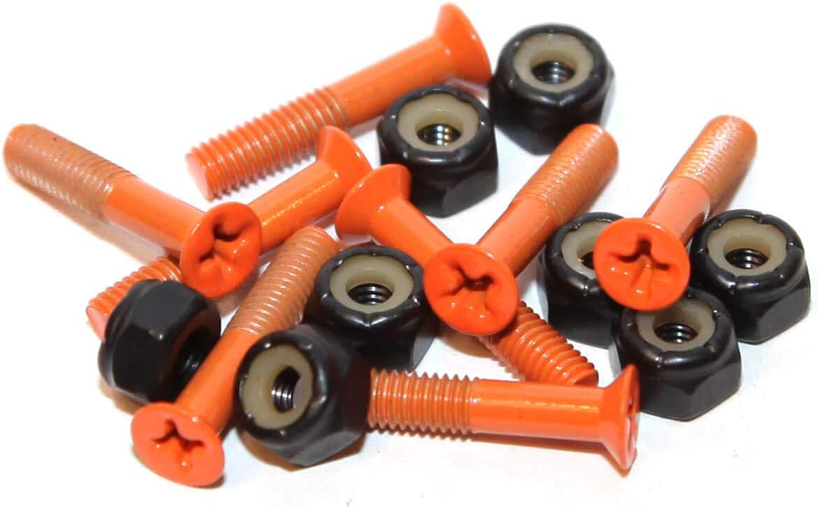 Standard Phillips Head Agent Orange Skateboard Hardware Set - 1"