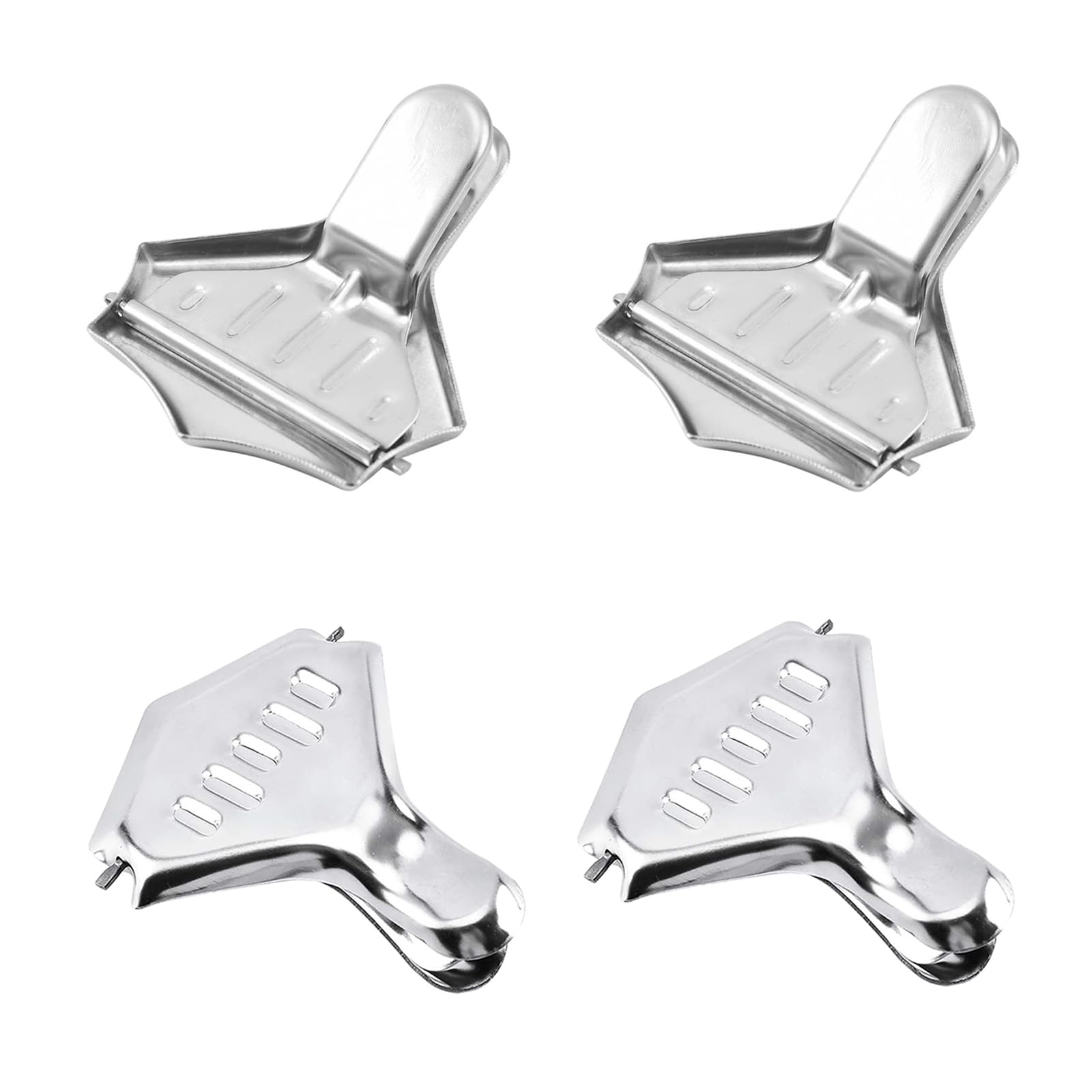 Lemon Slice Squeezer,4 PCS Stainless Steel Manual Juicer Lemon Clips Multifunctional Manual Citrus Press for Lemon Orange Lime Citrus
