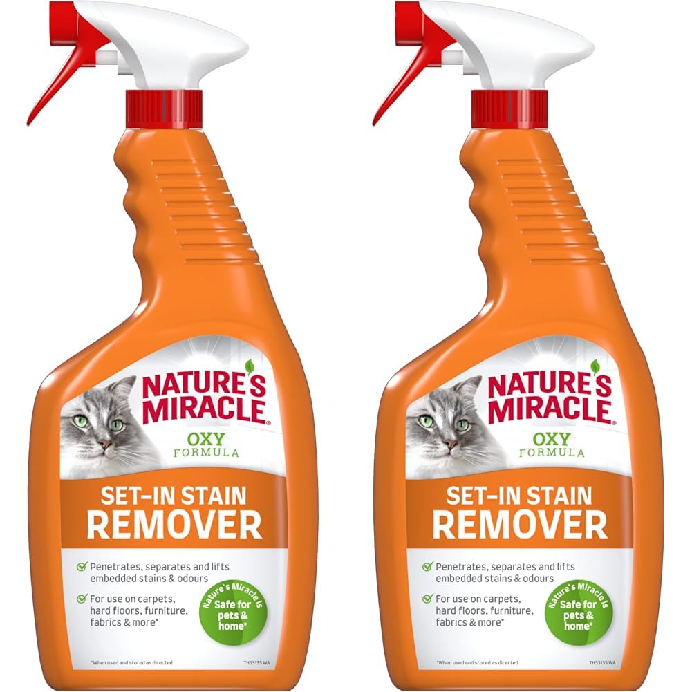 Nature's Miracle Cat Set-In Stain & Odour Remover - Oxy Formula 709ml (Pack of 2)
