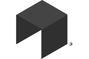 FixtureDisplays® One Riser Combo 7" Cube 3-Sided Black Plexiglass Pedestal Lucite Acrylic Display Risers Jewelry Showcase Fixtures - 1/8" Thick 16905-7INCH-BLACK-NPF