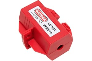 Wisamic Polypropylene Plug Lockout Tagout 2 x 3-1/2 inch with 2 Locking Holes for 110-125V Plugs, OSHA Compliant