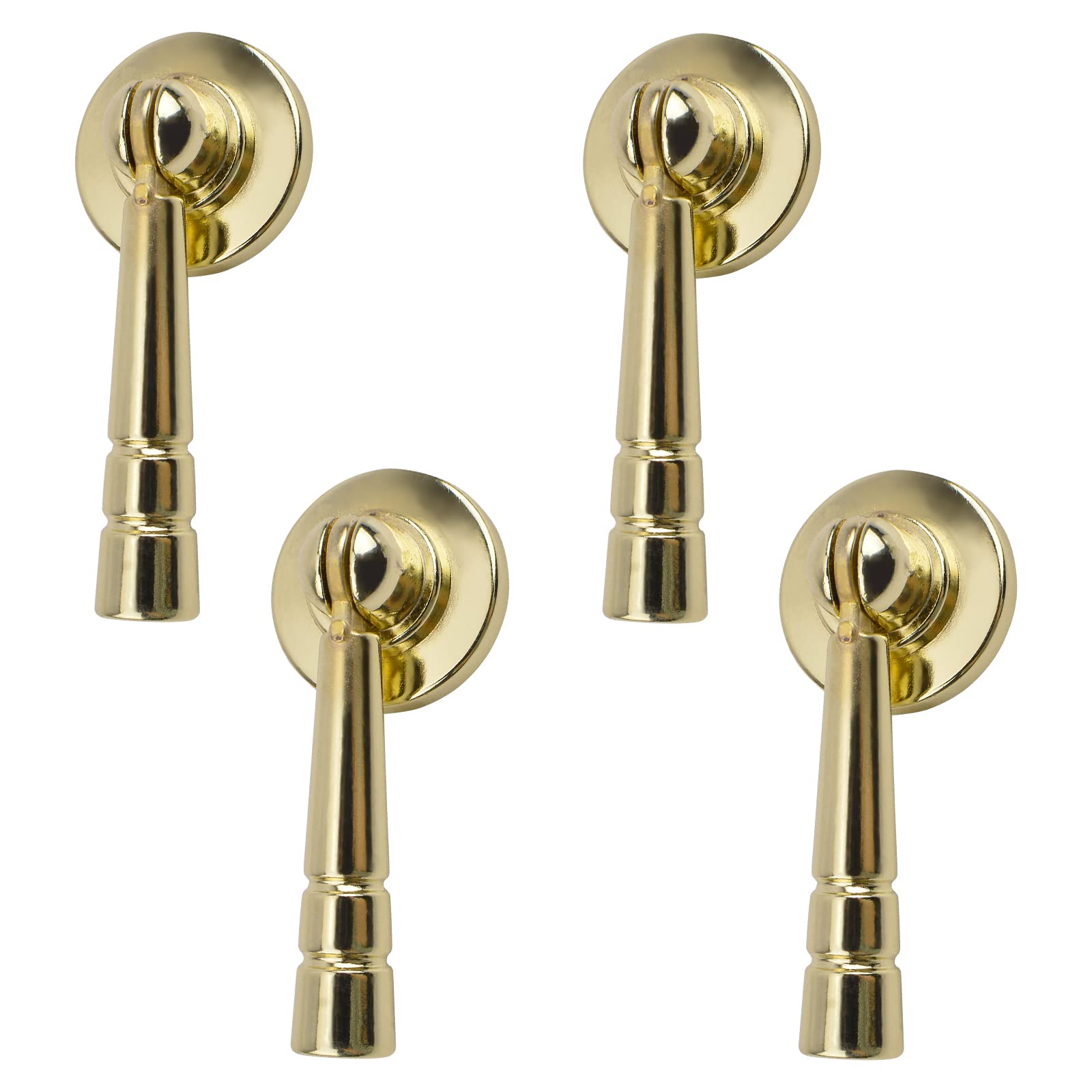 MOROBOR Gold Kitchen Drawer Knob,4pcs Brushed Gold Tear Drop Dresser Door Knobs Golden Bamboo Pull Single Hole Handle with Mounting Screws for Wardrobe Cupboard Closets — image 1