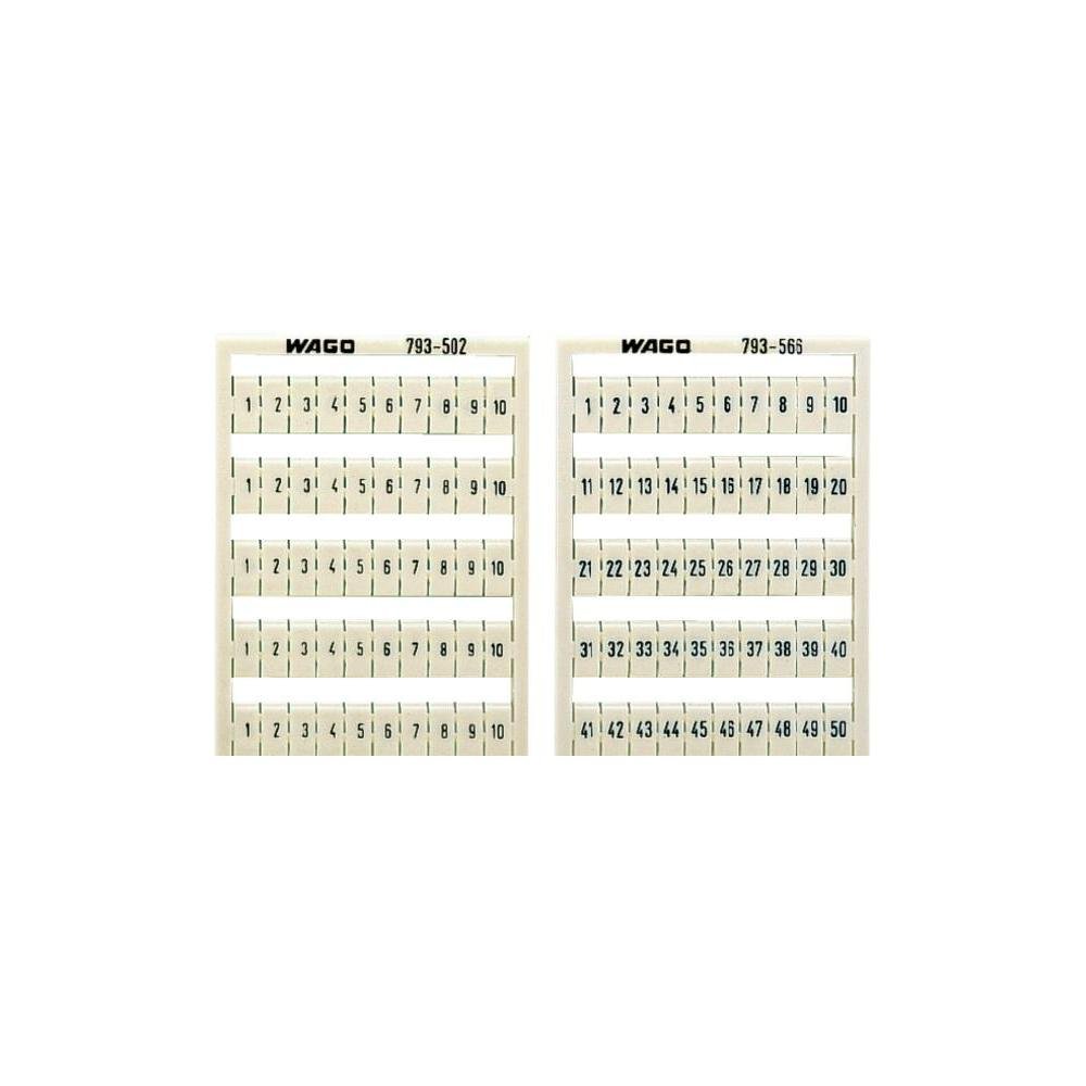 Wago Labelling for Shelf Terminals, Horizontal Imprint 31-40 (pack of 10)