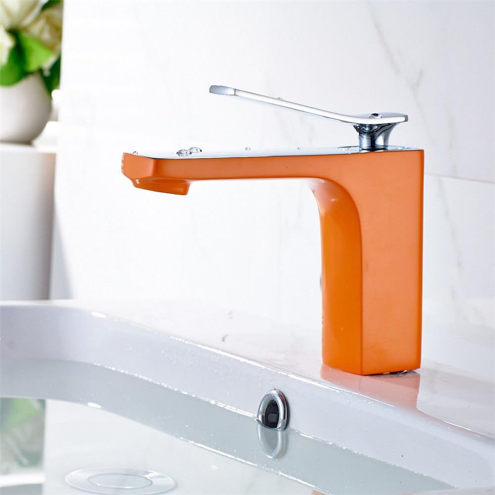 Grifo de lavabo mezcladora Moderno Todo cobre semi-pintura semi