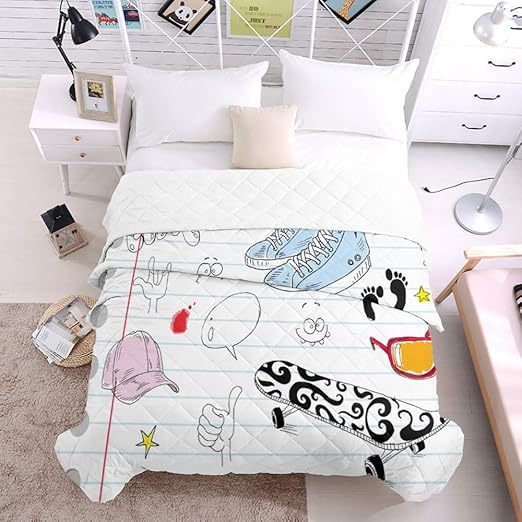 funky teenage bedding boy