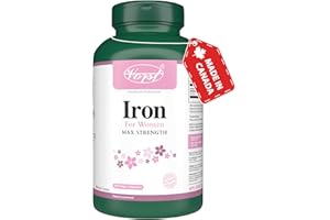 VORST Iron Supplement for Women Max Strength 180 Vegan Capsules | Made with Ferrous Fumarate | Best Alternative to Liquid or 
