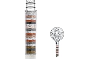 SR SUN RISE Shower Filter for Handheld Shower Head, 1 Pack Replacement Filters for Hard Water Remove Chlorine and Harmful Sub