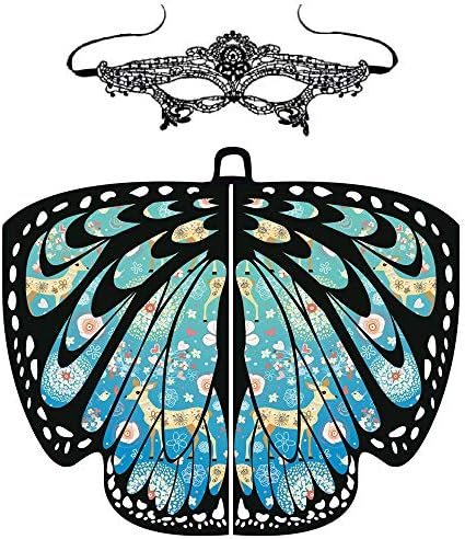 Butterfly Wings Costume,Poncho Nymph Pixie Women Soft Fabric Party Women