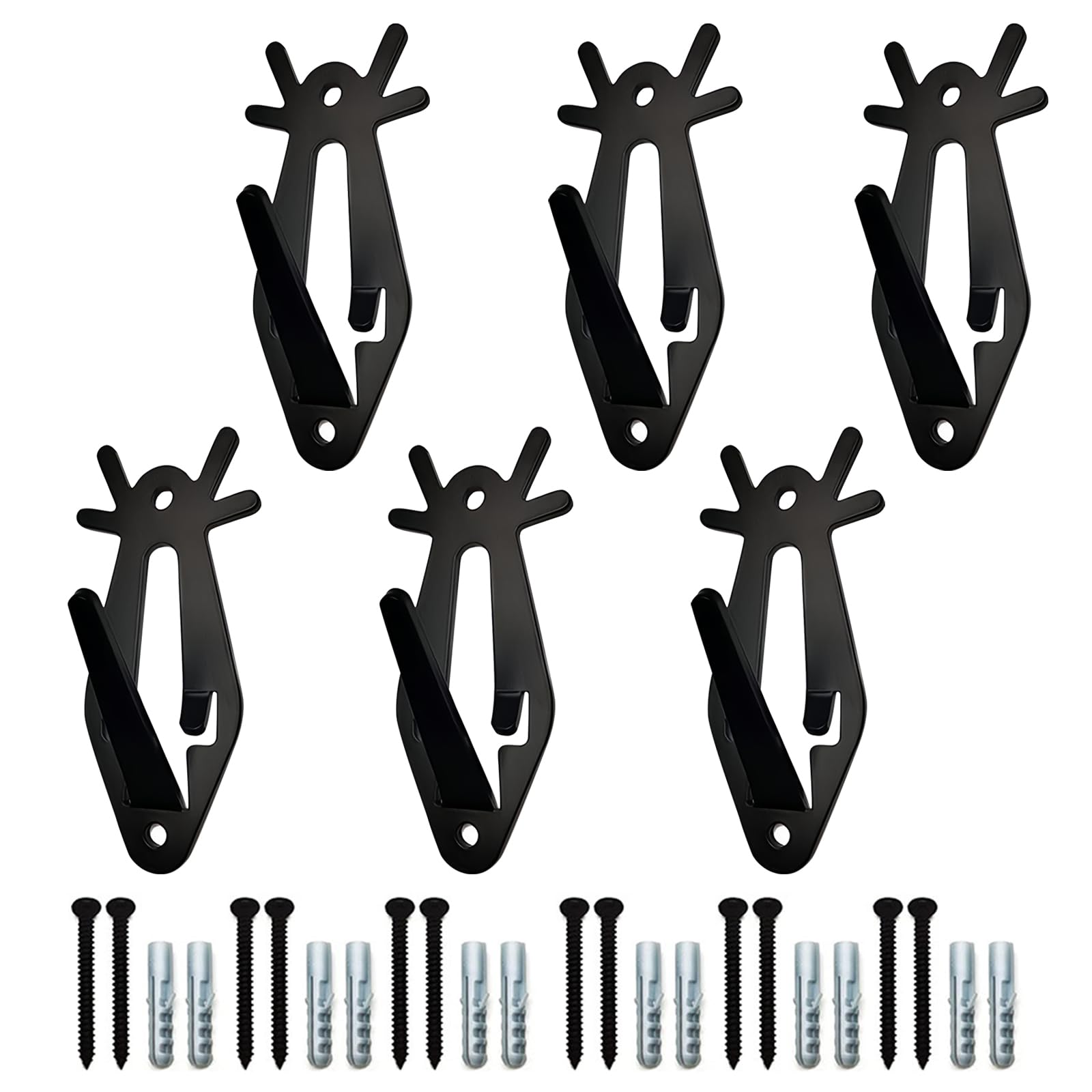 Upriver European Mount Skull Hanger, 6pcs Heavy Duty Wall Mount Bracket Hanger for Christmas Wreath Decoration, Deer Head, Pronghorn and Other Smaller Skulls