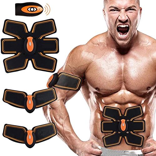 [Best Seller]Gorkevinhealth Abdominal Muscle Toner,Abs Training Gear,Electronic Muscle System for Abdomen and Arm,Wireless,Home/Office Workout Equipment,Support Men &amp; Women(orange)