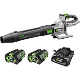EGO Power+ Cordless Electric Leaf Blower, 880 CFM, Two Batteries - LB8803-2