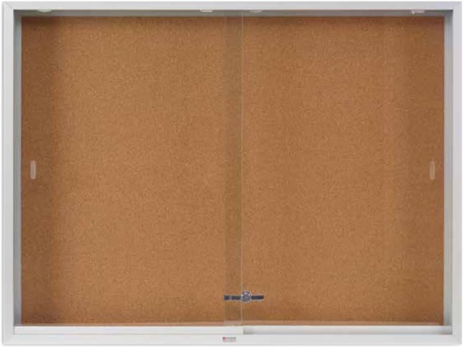 'S' Series Sliding Glass Wall Mounted Enclosed Bulletin