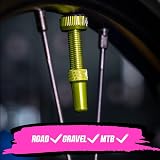 Muc-Off Tubeless Valves V2 7075 Aluminium Presta 60mm Green with Core Tool view 4