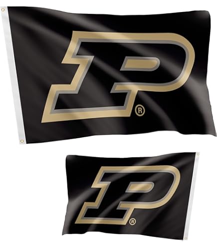 thumbnail interactive-video image 1 of College Sports Banner Purdue Boilermakers Gold Motion P Flag 3x5 Ft - Officially Licensed College Banner Purdue Flag 1 of 14