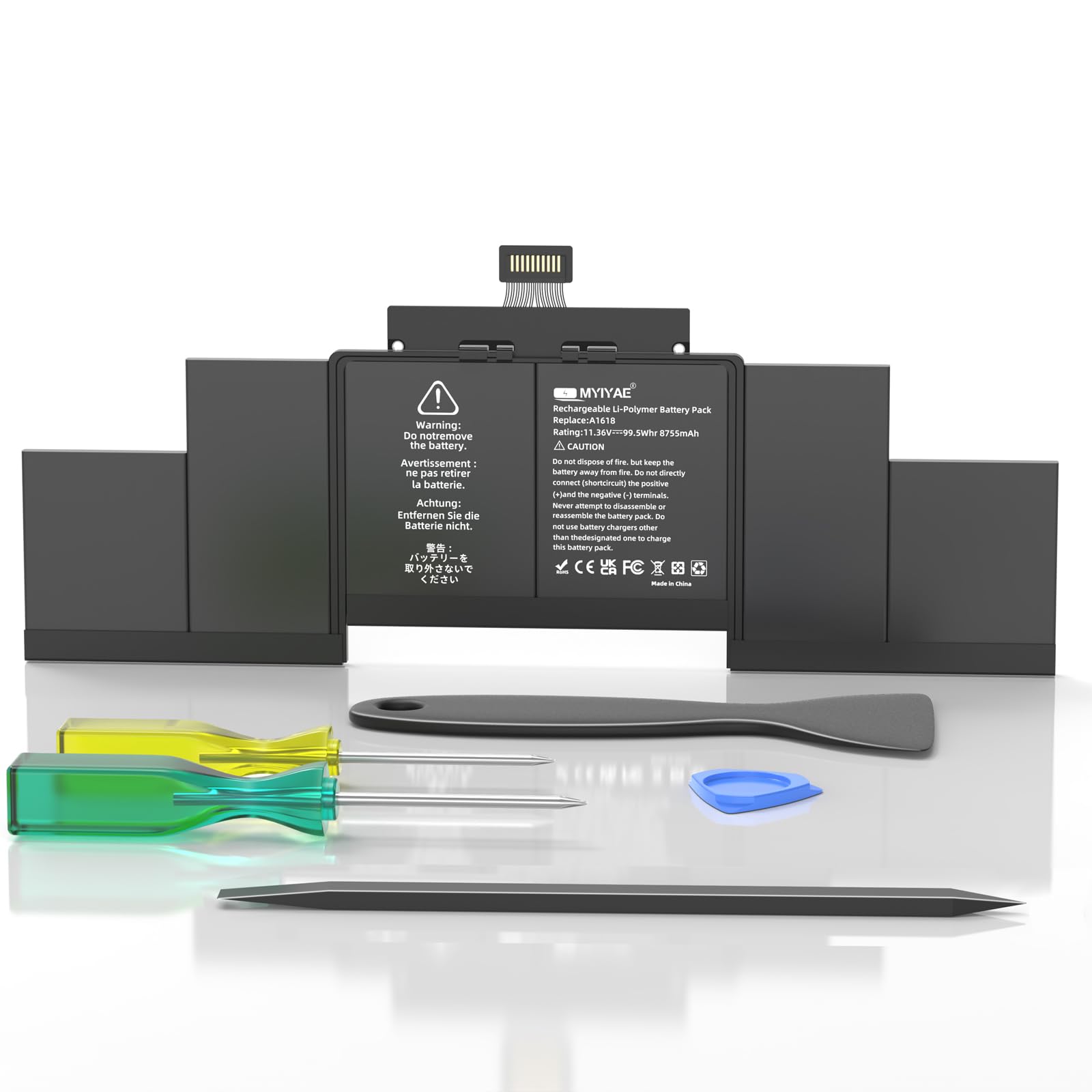 A1398 Batterie pour MacBook Pro 15 Pouces A1398 (Mi-2015, Mi-2014, Fin 2013) Retina Batterie A1494/A1618