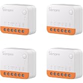 SONOFF MINIR4 10A Smart WiFi Extreme Wireless Light Switch,Universal DIY Module for Smart Home Automation Solution, Compatible with Alexa &amp; Google Home, No Hub Required,4 Pack