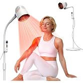 3-in-1 Infrared Red Light Therapy Lamp with Adjustable Stand | 3 Wavelengths 600-2500nm, Red/Near/Mid Infrared Heat, Deep Tissue Relief, Supports Skin, Muscles &amp; Joints, Easy Setup