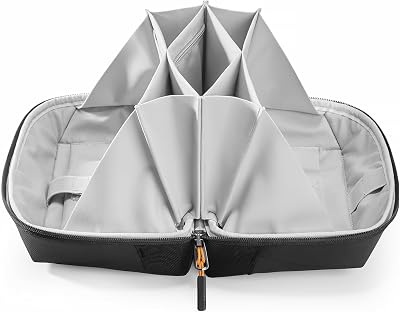 Inateck Electronics Organizer Travel Case 180° Open Water-Resistant Large Black