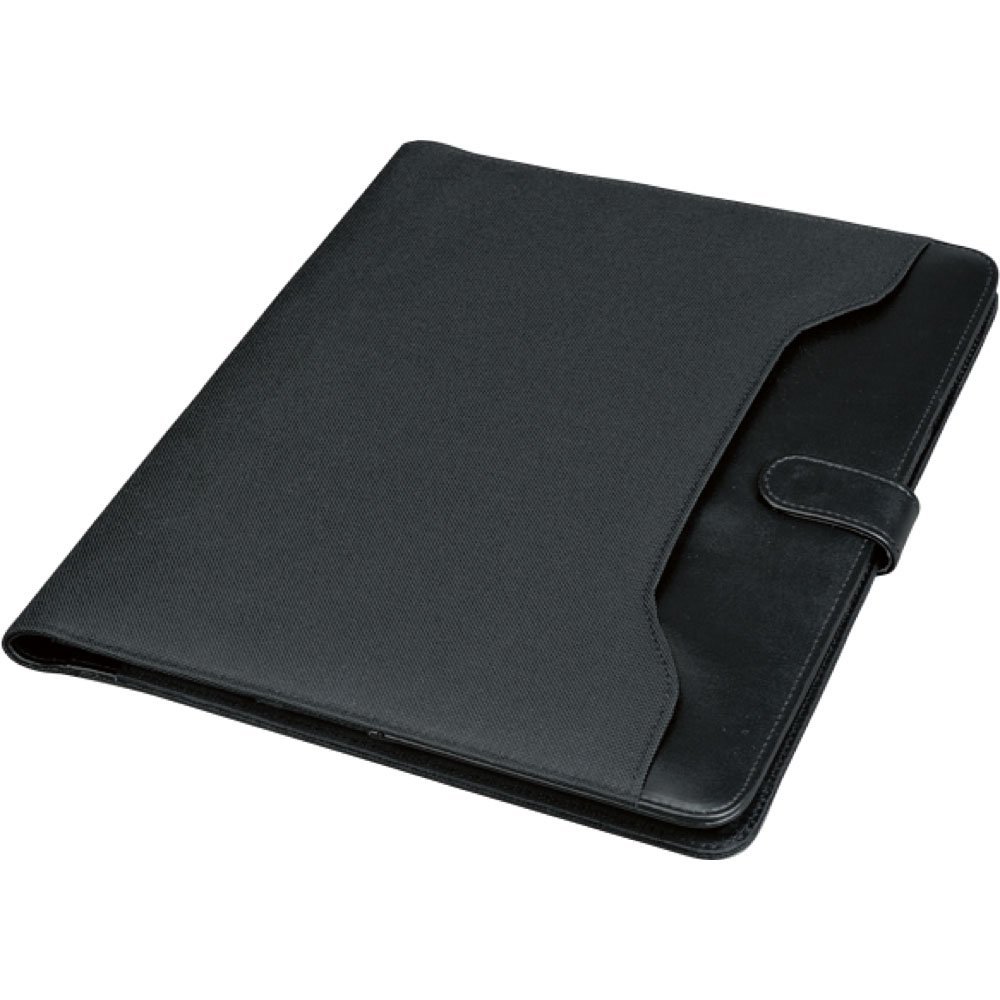 Alassio Conference Folder with Pad 3 Document Sections A4 Leather-look Black Ref 30073
