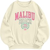 Sulayesh Cute Preppy Letter Graphic Sweatshirts for Teen Girls Oversized Aesthetic Hoodies Crewneck Long Sleeve Pullover Tops