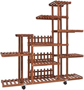 YQQ Soporte De Flores Al Aire Libre Estante De Almacenamiento Multicapa