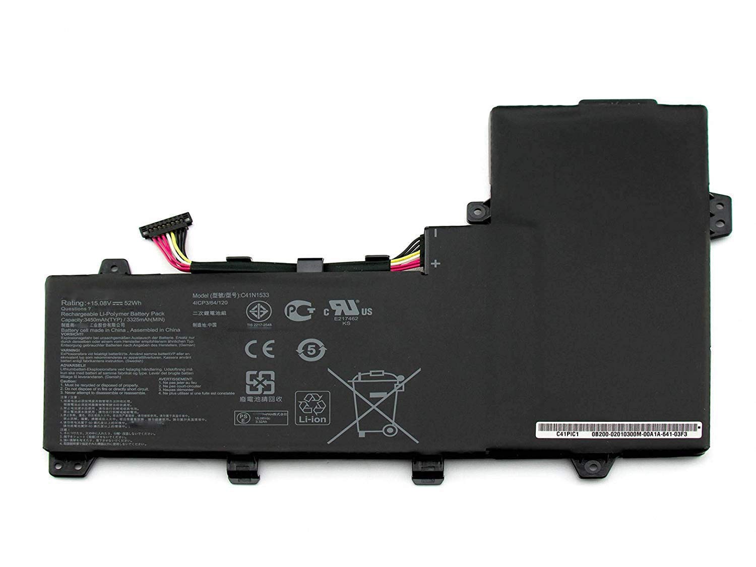 C41N1533 0B200-02010300 Laptop Battery Compatible with ASUS ZenBook Flip Q524U Q534U Q534UX UX560UQ UX560UX Q534UX-BHI7T19 UX560UQ-1A UX560UQ-1C UX560UX-1C UX560UX1A UX560UX-FJ020R(15.2V 52Wh)