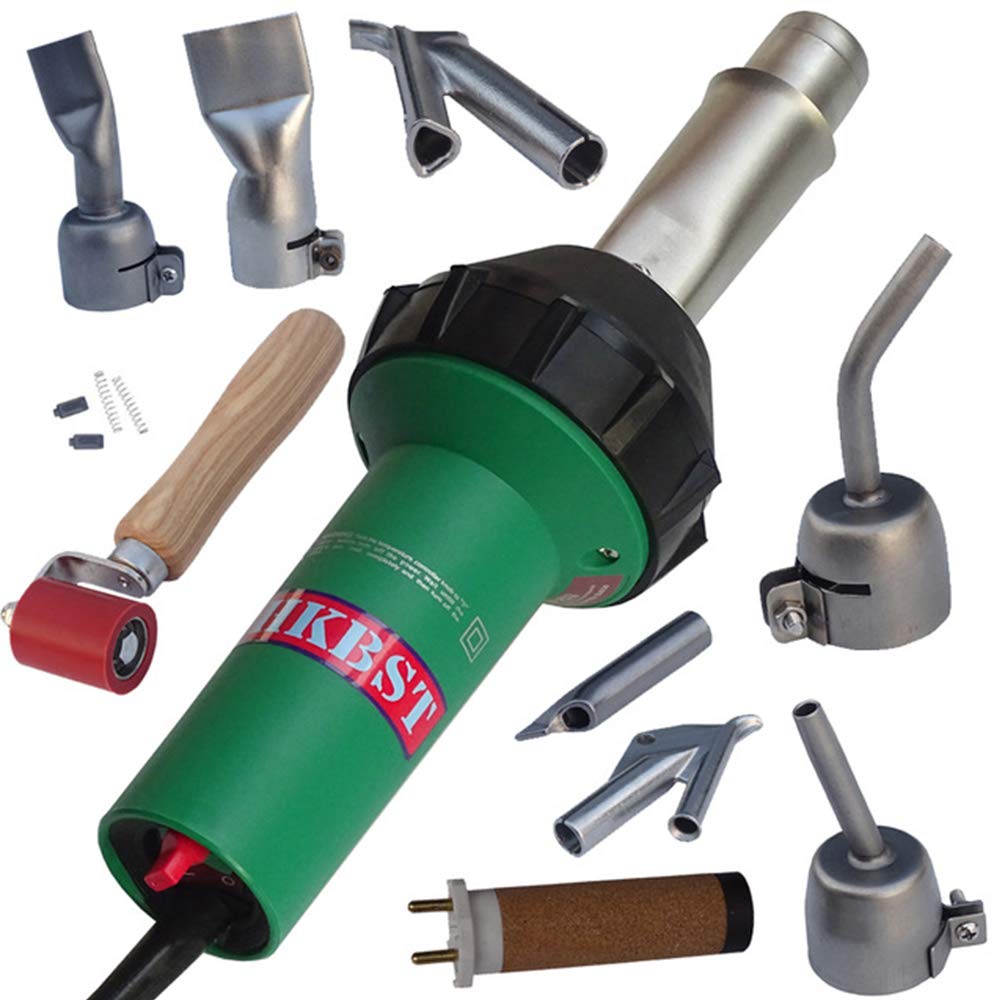 110V/220V 1600W Intelligent Automatic Cooling Plastic Welder, Hot Air Gun for TPO/PVC Single Ply Roofing, Tarpaulin and Banners Welding Heat Gun