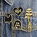 Romanticworks Enamel Lapel Pin Set Badge Pins Women Girls Backpacks Jackets (P - 5 Pack)