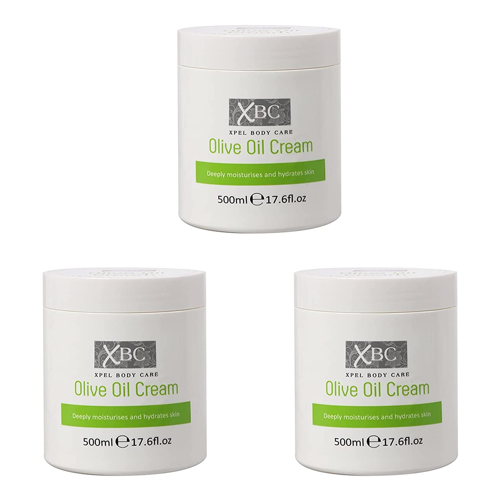XBC Moisturizing Cream Olive Oil 500ml - Pack of 3