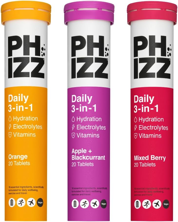 Phizz Electrolytes Multivitamin Hydration Tablets 60 Vegan Low Calorie
