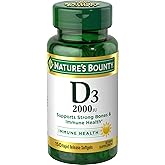Nature's Bounty Vitamin D, Supports Immune Health &amp; Bone Health, 150 Count | 2000IU Vitamin D3, 150 Softgels