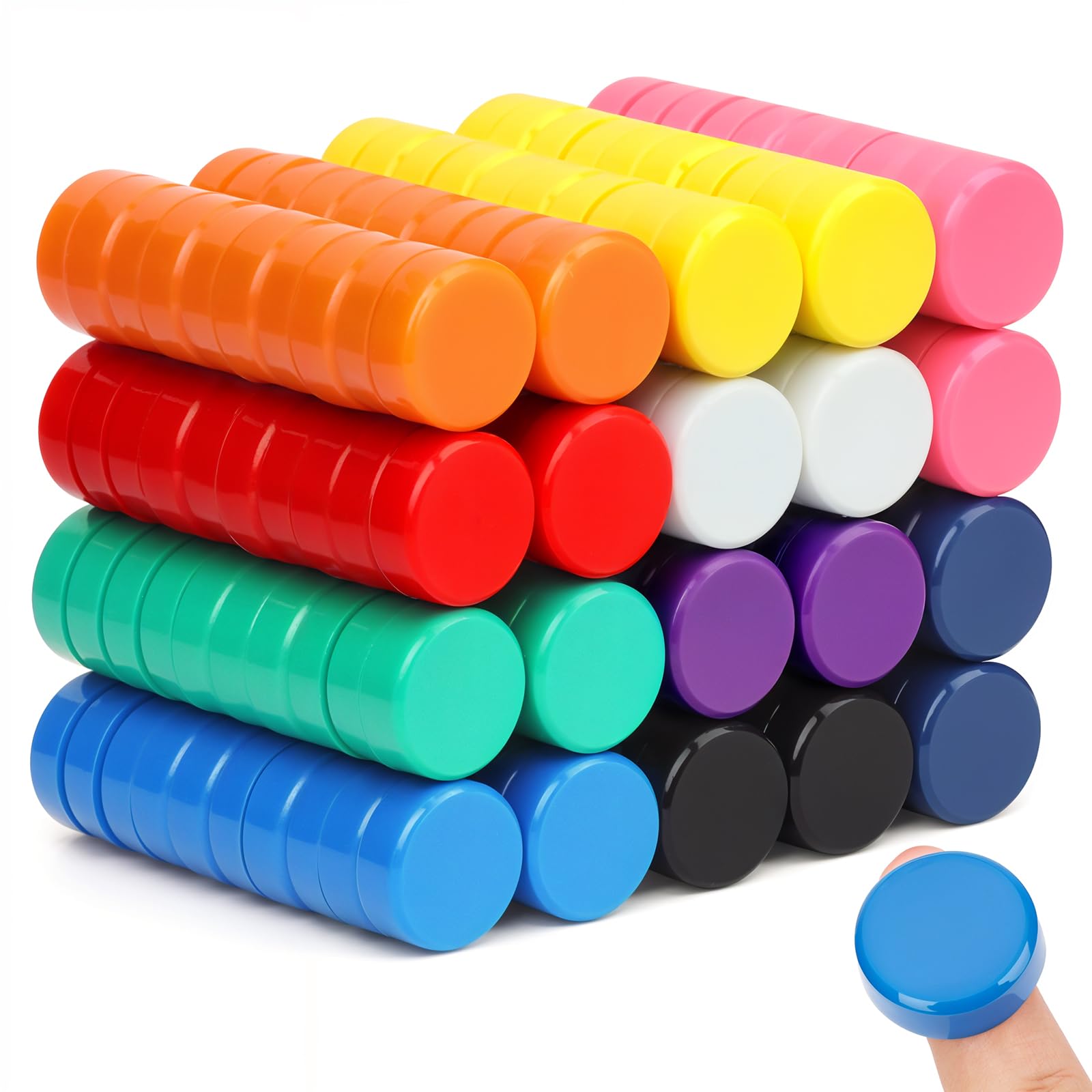 Photo 1 of 200 Pack Fridge Magnets 10 Colors Refrigerator Magnets Small Strong Magnets Mini Colorful Cute Magnet for Whiteboard Fridge Map Kitchen Office Classroom Locker Magnet