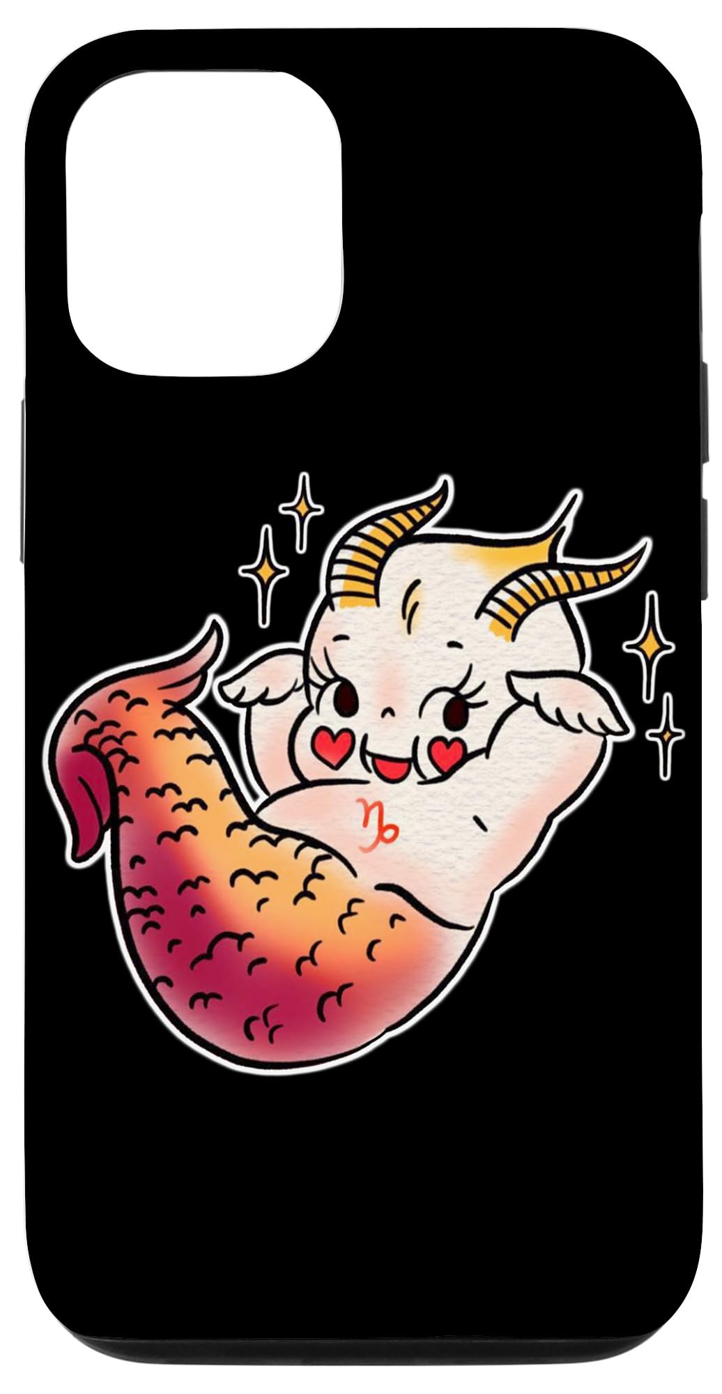 iPhone 15 Pro Kewpie Baby Capricorn Zodiac Goat Traditional Tattoo Flash Case