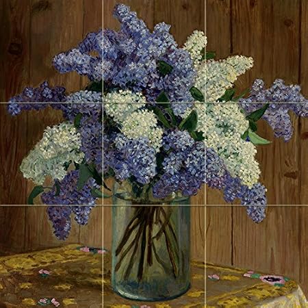Lilacs by N.Belsky Glass vase Table Tile Mural Kitchen Backsplash Marble Ceramic - 第 33/58 張圖片