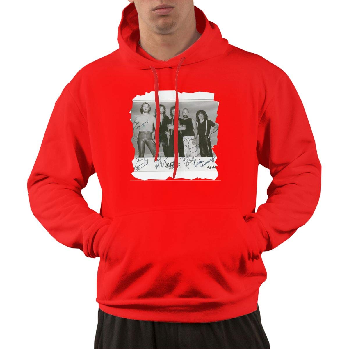 S Pullover Warm Red Print April Wine Fashion Hooded Shirts With Pocket 3