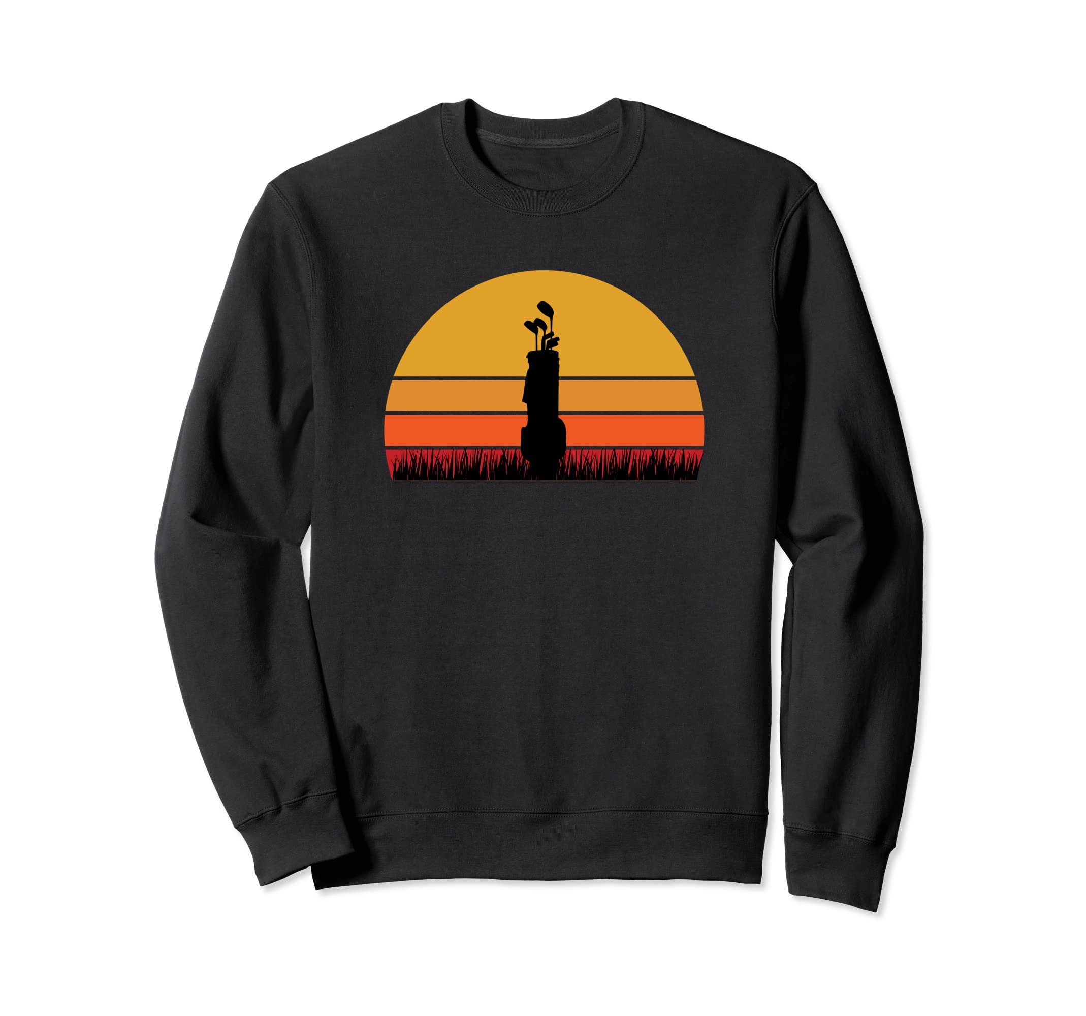 Golf Bag Sunset Golf Golfing Golfer Course Birdie Par Retro Sweatshirt