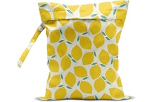 zcyxuuw Wet Bag, Wet Dry Bag, Wet Bag for Swimsuit, Travel, Beach, Pool, Diapers, Dirty Yoga Gym Clothes, Toiletries, Makeup Bag, Snack Bag, Waterproof Reusable Fruit Peach Avocado Lemon