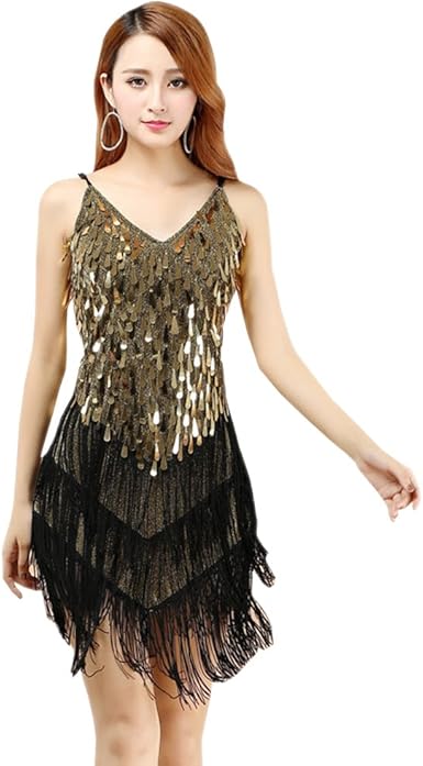 black and gold dance costume