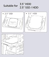 Akasa 3.5" SSD HDD Adapter to 5.25" Bay | AK-HDA-01 Black Anti Vibration Mount view 8