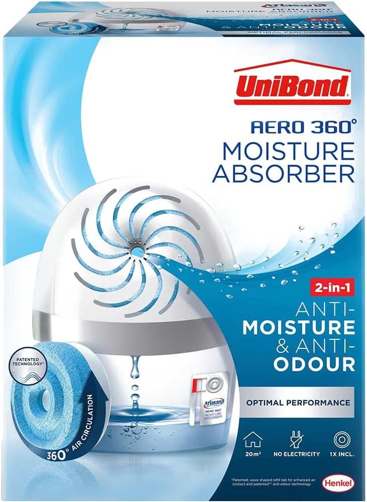 Unibond AERO 360° Moisture Absorber 450g Refillable Dehumidifier