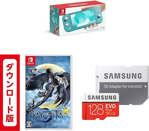 Amazon Nintendo Switch Lite ターコイズ ベヨネッタ2 オンラインコード版 Samsung Microsdカード128gb Mb Mc128ga Eco セット ゲーム機本体
