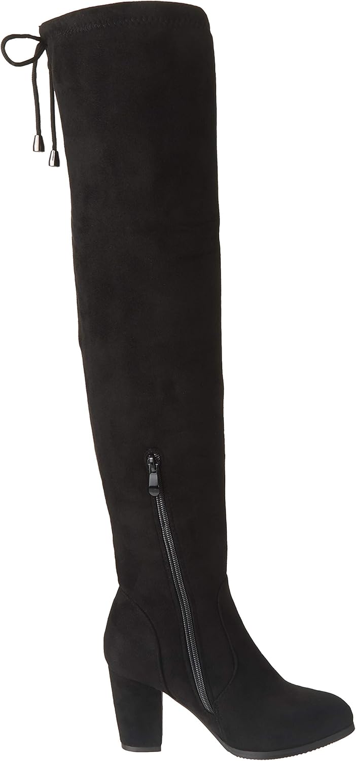 DREAM PAIRS Women's Thigh High Fashion Boots Over The Knee Block Mid Heel Boots: Shoes