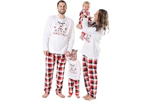 Weixinbuy Family Pajamas Set Christmas Pjs Matching Clothes Pajamas for Men Women Kids Toddler Baby Boy Girl Santa Sleepwear