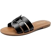 DREAM PAIRS Women's Dressy Slide Sandals Slip-on Comfortable Slides Fashion Casual Open Toe Summer Beach Sandals