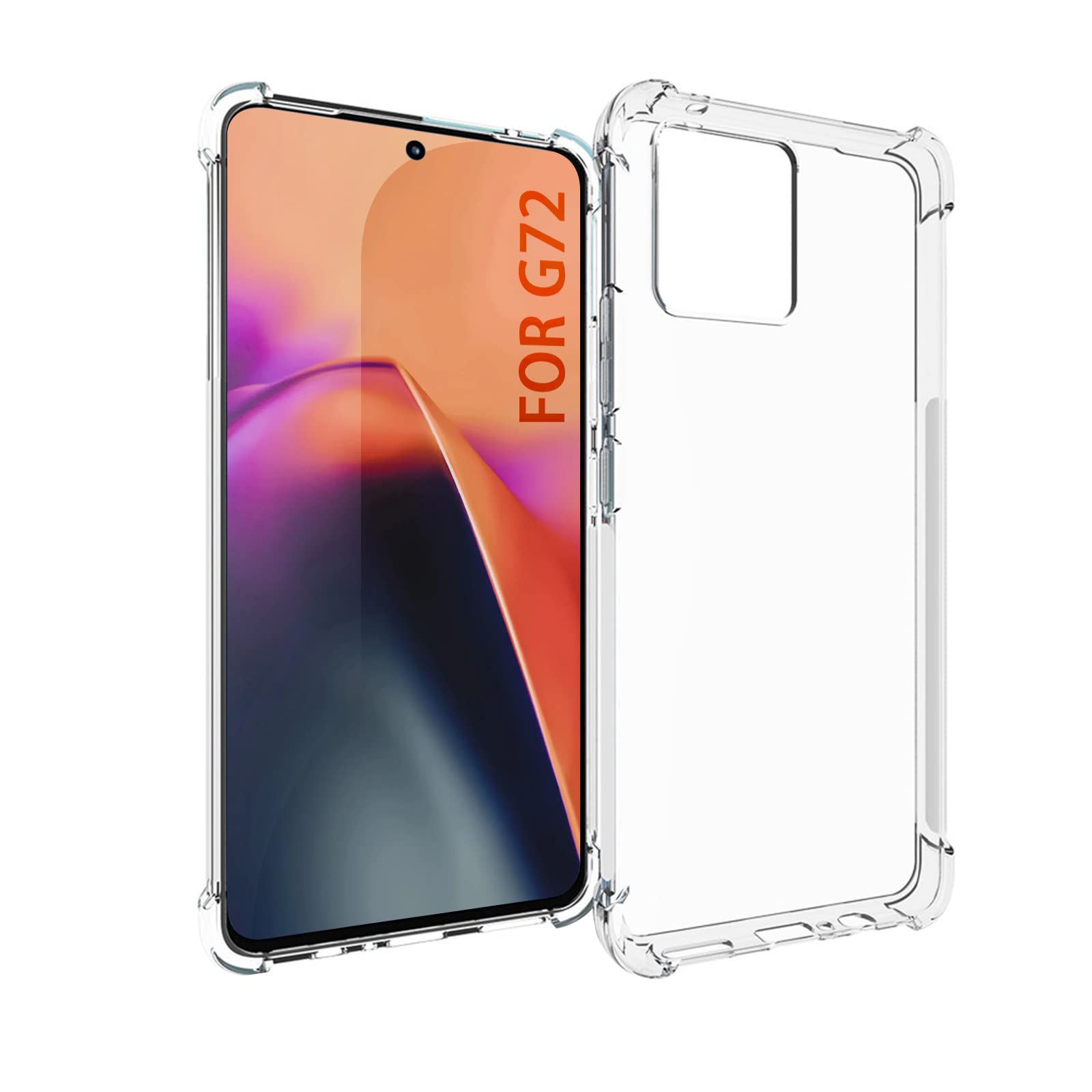 TailTech Case for Moto G72 Case Motorola G72 Phone Case - Transparent TPU, Bumper Case Compatible with Moto G72