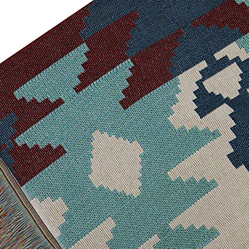 No/Brand Geometric Blanket Decorative Couch, Modern Throw Blanket, Sofa, Travel Lap Throw, Soft Pattern Bed Throw Blanket (47 X 59 Inches)