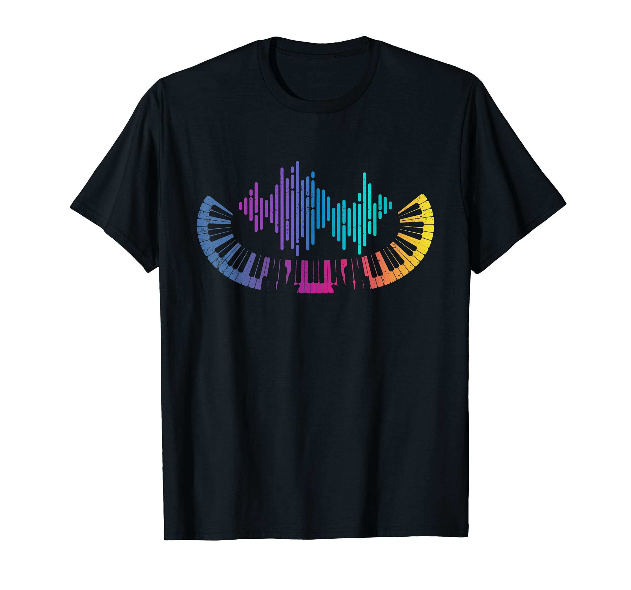 Piano Keyboard Pianist Classical Musician Colorful Piano T-Shirt