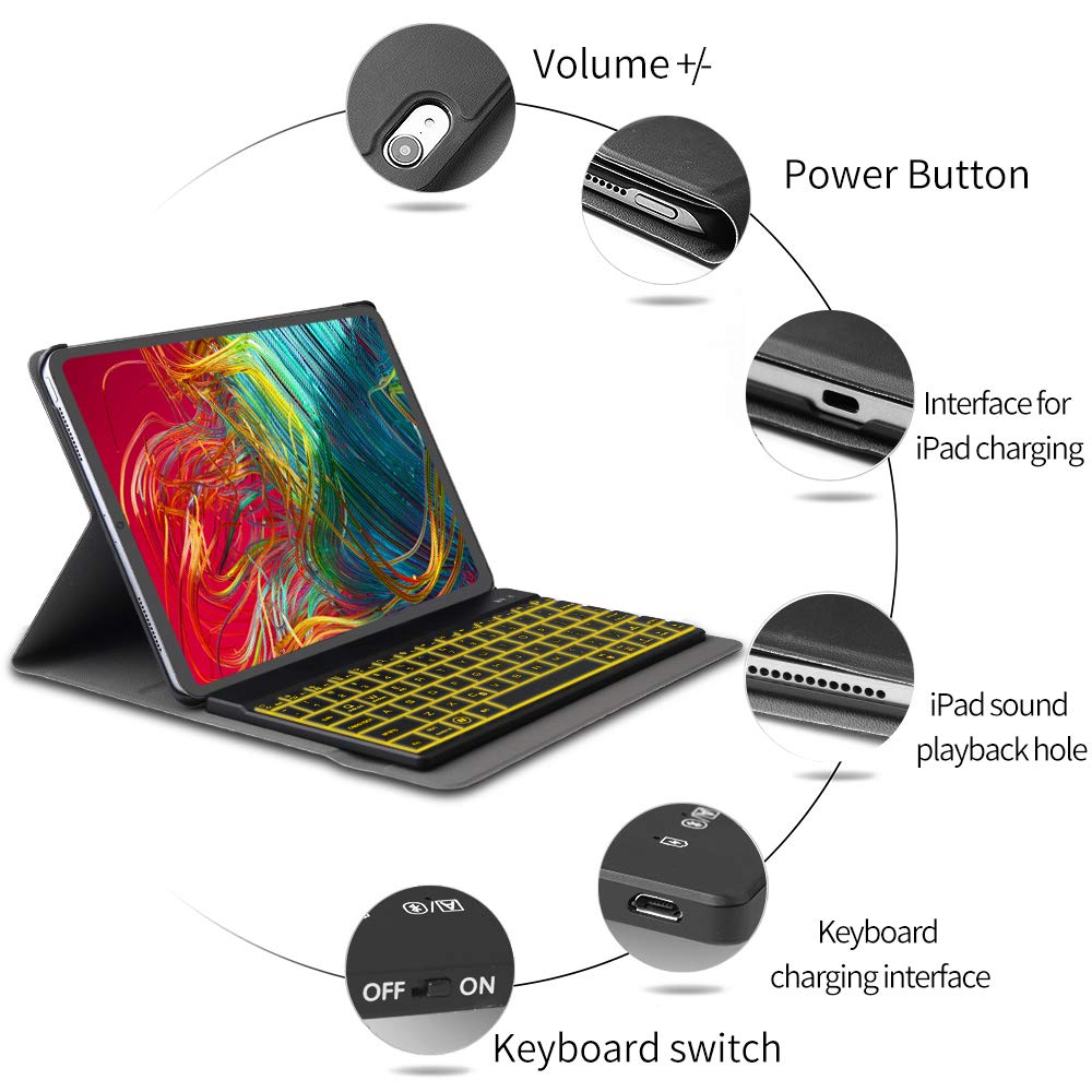 JADEMALL Pro 11 Keyboard Case for iPad Pro 11 Inch 2018, iPad Pro 11\